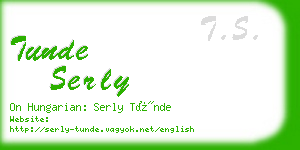 tunde serly business card